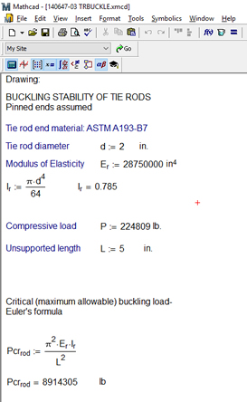 Fig. 8: Tie Rod Calculations