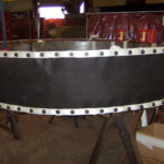 Round fabric expansion joint in fabrication