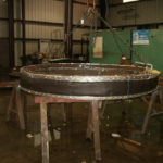 Round fabric expansion joint in process