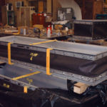 Rectangular fabric expansion joint ready for shipping