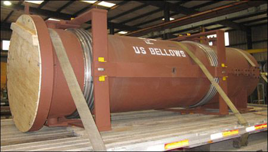 U.S. Bellows, Inc., a Division of Piping Technology & Products, Inc., Designed and Fabricated a 44" Double Gimbal Universal Expansion Joint for an Oil Refinery in Wyoming.
